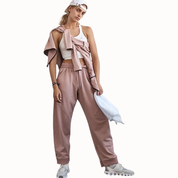 Free People FP Movement All Day Every Day Slouchy Sweatpants in Mauve Swoon XS - Picture 1 of 7